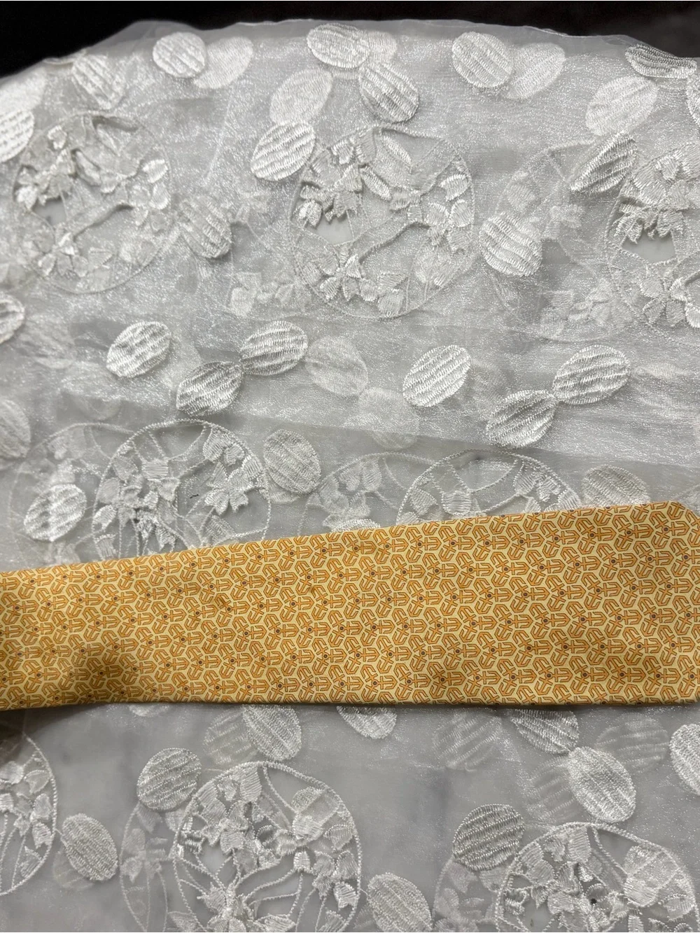 Hermes Yellow Patterned Waist Belt